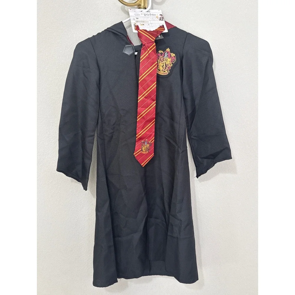 Disguise Harry Potter Costume Kids S 4-6 Black Gryffindor Robe and Tie Set - Picture 3 of 4